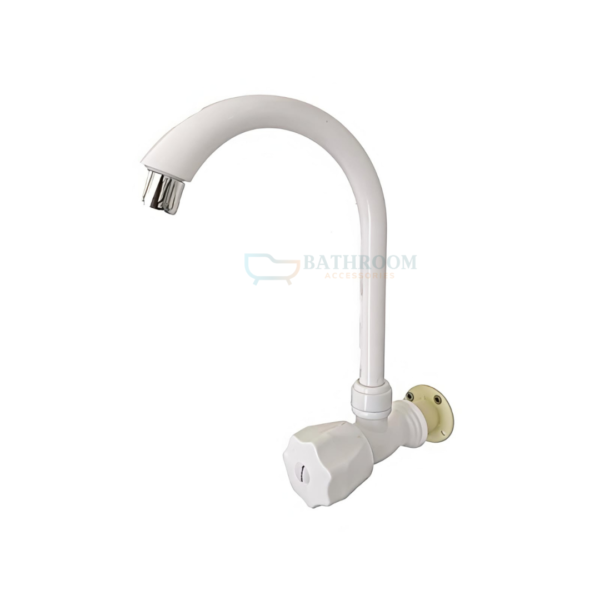 White PVC bathroom sink tap