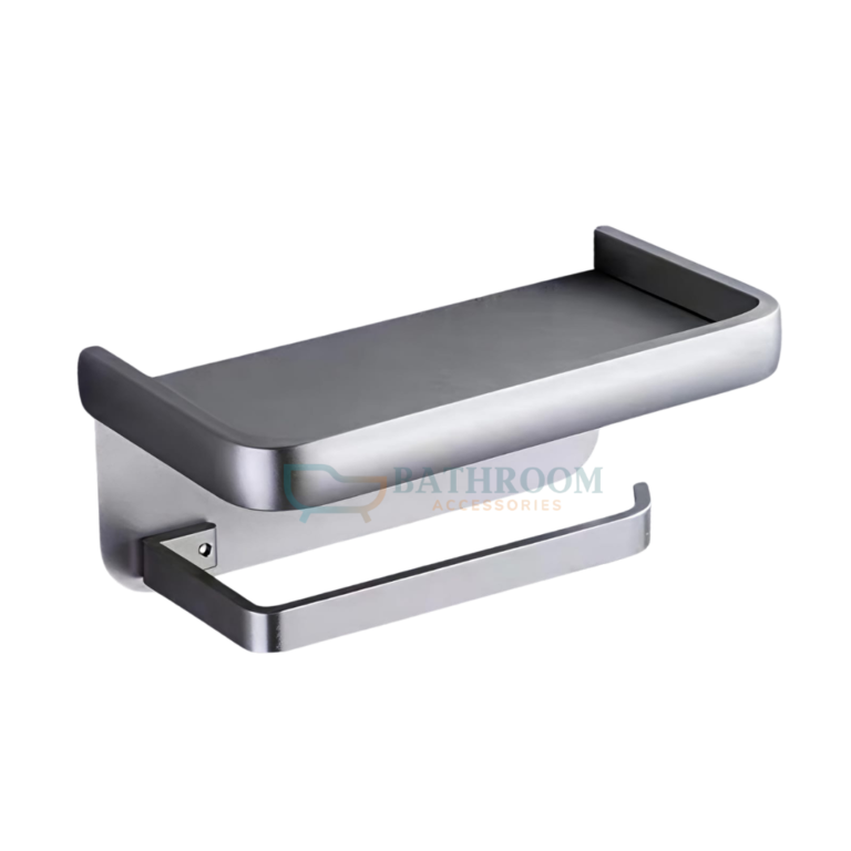 tissue holder with shelf